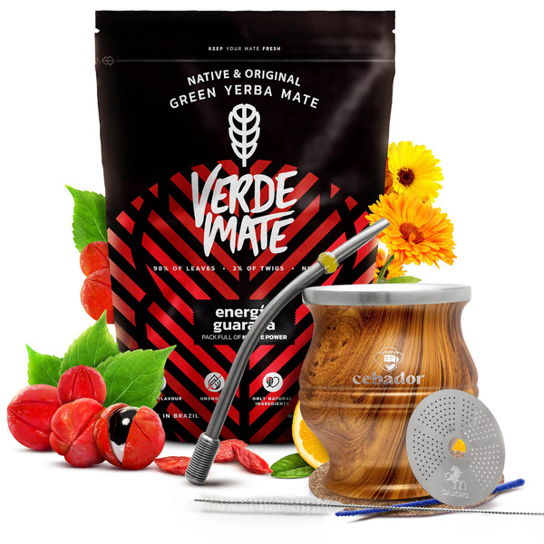 Set Yerba Verde Mate Energia 0,5kg + TermoColador