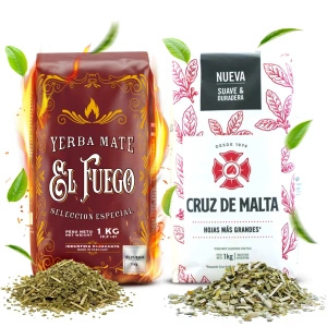 Σετ Yerba Mate Elaborada: El Fuego 1κιλά + Cruz de Malta 1κιλά