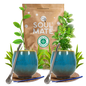 Σετ Yerba Mate Soul Mate 500γρ 0,5κιλά 2x Καλαμπάς + 2x Bombilla