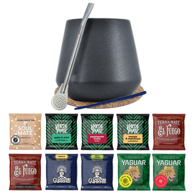 Σετ Yerba Mate 10x50g Calabash Bombilla 500g